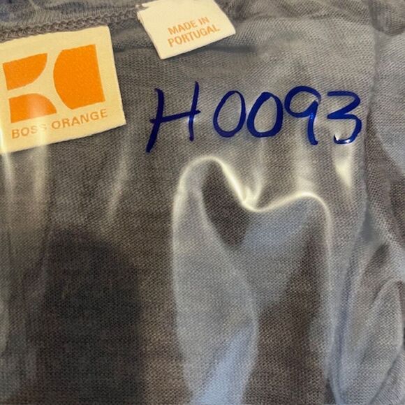 Boss Orange Linen Knit Cardigan Button Up Taupe Slub Fit Open Seam Size Small - Picture 11 of 11